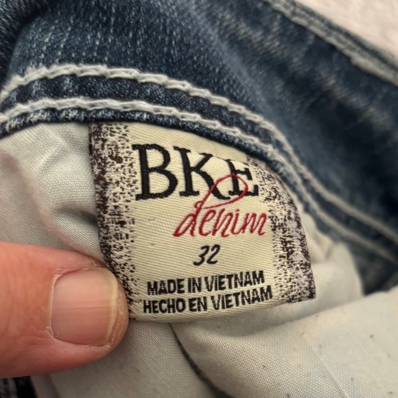 BKE Sabrina Bootcut Jeans Womens Size 32 Medium Wash Denim Y2K Faded Grunge - Picture 4 of 14